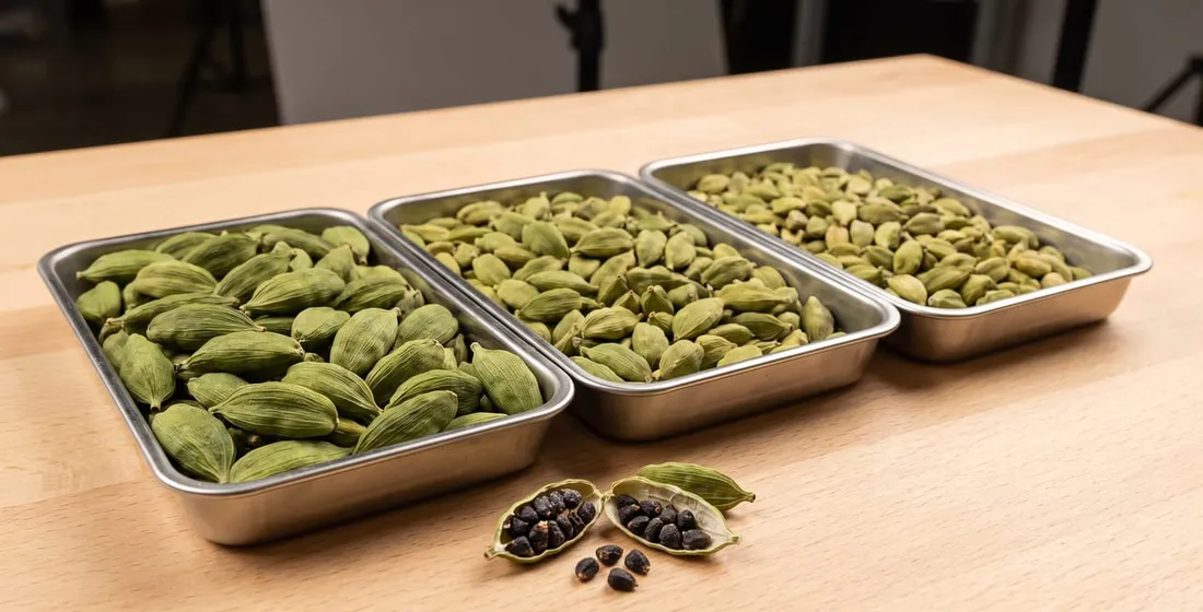 Cardamom grading for a Sri Lankan private-label spice brand