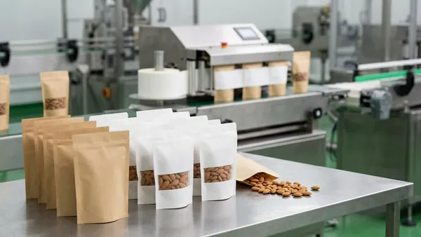 Co-packing imported almonds: 250g and 500g pouches for Sri Lanka