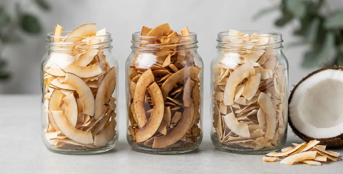 Private-label coconut chips for a hotel minibar: flavour and packaging