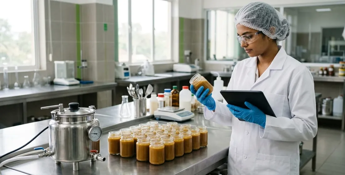 Reformulating a kitchen recipe for retort and 1,500-jar consistency