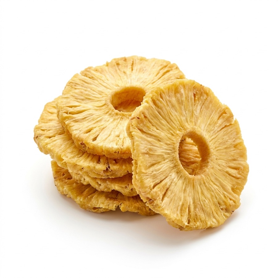 Pineapple rings dehydrated